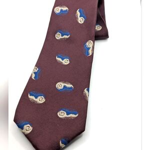 Enrico Capucci Elegant Brown Tie with Blue and‎ Cream Accents